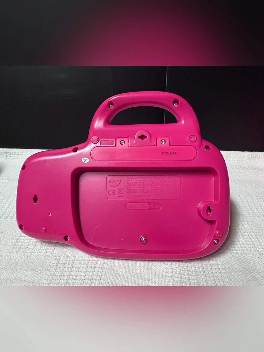VTech Pink Kids Learning Laptop - Tote & Go Style Educational Toy